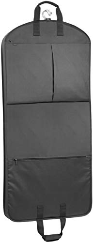 WallyBags® 132,1 cm Deluxe-Reise-Kleidersack mit Zwei Taschen, Schwarz, 52-inch, Deluxe-Reise-Kleidersack mit Zwei Taschen, 132 cm