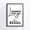 Kunstdruck Din A4 ohne Rahmen - Schach Lounge - Hobby Schach Schachspiel Schachfiguren Chess Poster Bild Druck