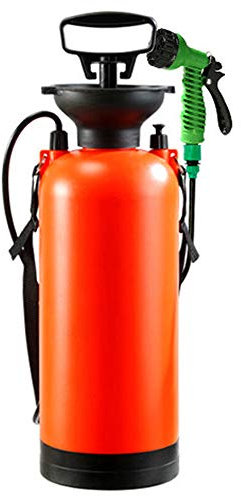 Jenngaoo Spruzzatore da Giardino, spruzzatore Multifunzionale a Pressione con Pompa da Giardino e Prato con valvola limitatrice di Pressione, Tracolla Regolabile Irrigatore Pneumatico Manuale(8L)