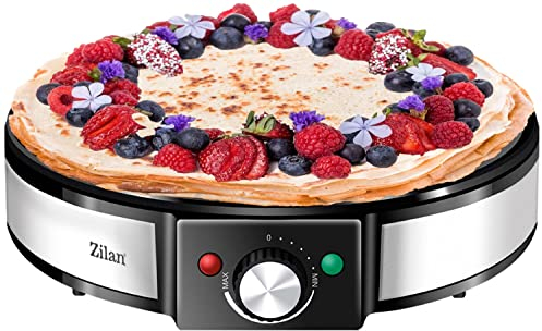 Crepes Maker | 1200 Watt | Cool-Touch-Griff | Antihaftbeschichtung | 30 cm Durchmesser | Creperie | Crepesmaker | Galettes | Crepes Maschine | Crepes Pfanne…