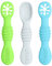 Vicloon Cuillere Bebe Apprentissage,3pcs Cuillères d'apprentissage pour Enfants et Bébé Ustensile d'apprentissage Adapté à Dentition Première Étape Recommandé par Experts Sevrage