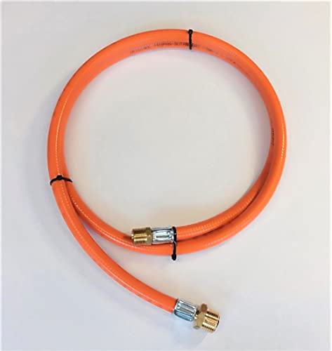 ZaTeChS Propan Butan Gasschlauch 300cm (3m) | 20 bar | Ø9mm | 3/8 - 21.8 Zoll LKS Anschluß mit Schnellkupplung | bis -30°C | Propangasschlauch | Gas Hose für Camping, Gasgrillgeräte