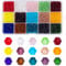 MissAudrey 3750pcs Bicone Glass Beads 3mm Bicone Crystal Beads for Jewelry Making Faceted Crystal Glass Bead 15 Colors for DIY Beading Projects Bracelets Necklaces Earrings Suncatcher Crafts