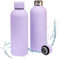 Smart-Planet 2er Set Trinkflasche Edelstahl 500ml Wasserflasche - Lila - edle Touch Beschichtung - 0,5l Thermosflasche Edelstahltrinkflasche auslaufsicher für Sport, Gym, Outdoor