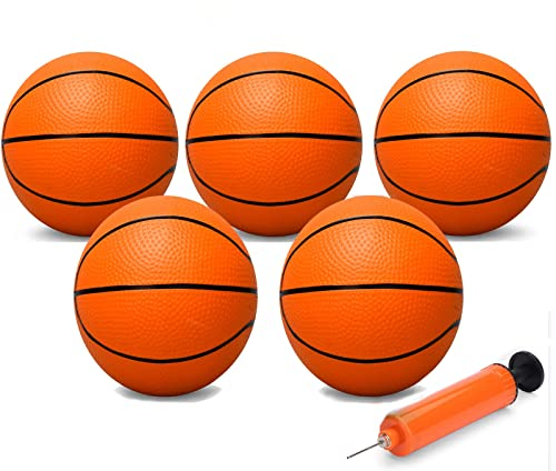 Mechaniker 16CM Mini Basketball für Indoor Mini Basketball Reifen, Kleiner Ersatz Soft Ball für aufblasbaren Pool Ball Reifen, Spiel Spiel Geschenk Pack für Kleinkind Kinder Erwachsene, Orange