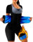 LMCOB Saunaanzug für Frauen Schweißanzug Taillentrainer zur Gewichtsreduktion 4 IN 1 Schlankheits Ganzkörper Shaper Sauna Jumpsuit, Blaues Futter., XX-Large