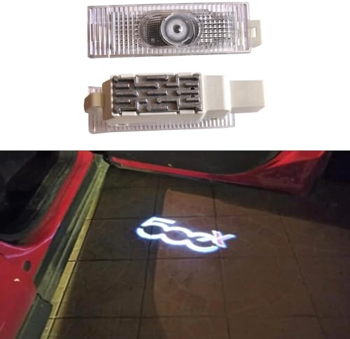 Duleutgnu 2 Stück Einstiegsbeleuchtung Türbeleuchtung Autotür Logo Türen Projektion Willkommen Geist Schatten Dekorative Leuchten 3D Emblem Lampe Glaslinse Für 500X