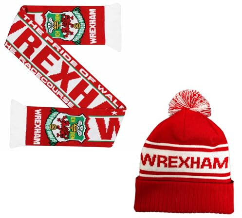 Beyond Happy Wrexham Hat and Scarf Set - Stylish Winter Set for Wrexham Supporters – Ryan Reynold's Wrexham Fans Hat & Scarf Set