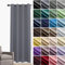 JRUI Rideau Occultant Lot de 1 à Oeillets, Rideau Thermique, Rideau Douche, Rideau Opaque, Rideau Anti Bruit, Rideau Chambre, pour Chambre Salon Balcon, 200 x 240cm (L x H) Gris Foncé