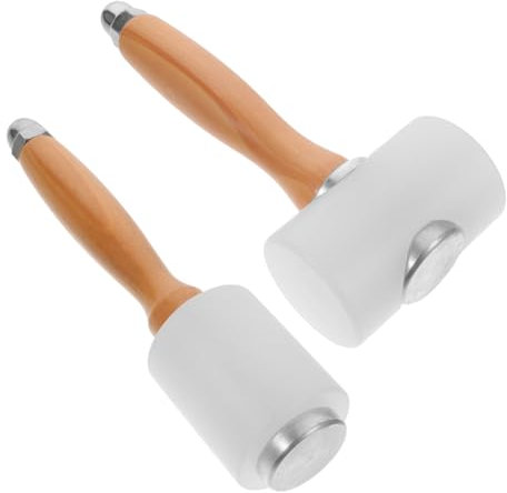 BESTonZON 2stücke Lederhammer Nylon Und Hammer Für Lederarbeiten Geeignet Für Stempeln Und Lochstanzen Leicht Und Tragbar Ergonomischer Griff Für Komfortables Arbeiten