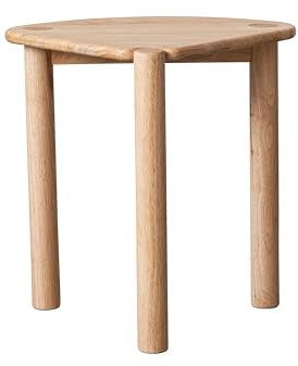 Bloomingville, Runder Beistelltisch aus natürlichem Gummibaumholz