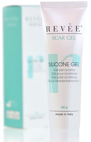 REVÉE Scar Gel 60g Narbengel für Gesicht und Körper - Narbensalbe Nach Op, Silikon Narbengel 100% Iges Medizinisches, Narbencreme Nach Op Transparentes, Geruchloses, Schneller Absorption, Scar Cream