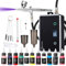 Upgraded Cordless Airbrush Kit with Compressor, Dual Action Trigger, 70 Air Hose & 4 Gears Pressure Sensor, 20-32 PSI, Type-C Rechargeable, Ideal for Nail Art, Makeup, Cake Decorating & Crafts