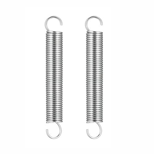 Qrity 2 Pz Molle a Tensione, Molle a Doppio Gancio in Acciaio Inossidabile, Molla a Spirale con Doppio Gancio, 0,05 x 0,39 x 1,18