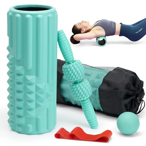 Zmarthumb 5 in 1 Foam Roller Set, High Density Patented Exercise Roller