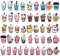 ZPSOSPZ Milk Tea Cup Shoe Charms,46PCS Milk Tea Shoes Decoration Bubble Drink Cup Shoes Accessories Foods Shoe Charms DIY Different Shape Croc Charms Cartoon Shoe Decoration For Clog For Boy Girl