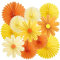 EASY JOY 11 Stück Gänseblümchen Papier Fächer Dekoration Papierblumen Zum Aufhängen Blumen Papier Party Deko Set für Hochzeit Geburtstagsdeko Tischdeko Baby Shower Frühling Sommer Deko