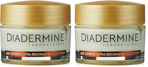Diadermine Age Supreme Tagespflege, Extra Reichhaltig Tagescreme, 50 Milliliter (Packung mit 2)
