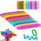 AYNKH 20 Pcs Colorful Pop Tubes, Sensory Stretch Decompression Stretch Pipe Toy Elastic Fun Sensory Tubes Stretchy Toys for Kids Adults Stress-Relieving Party Favor