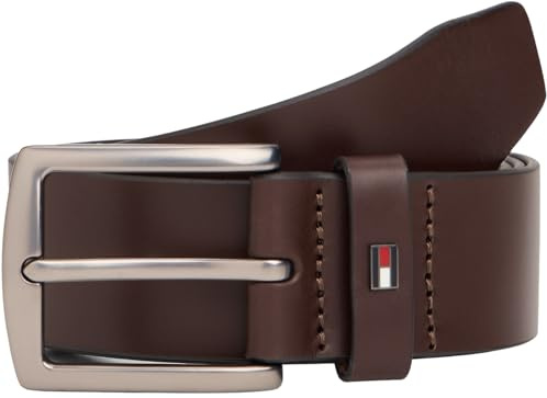 Tommy Hilfiger Men’s 4.0 cm Denton Leather Belt, Brown (Coffee Bean), 43.3 inches