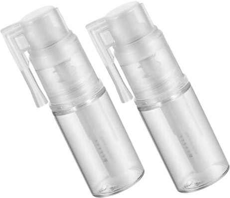 2 Stück Kunststoff Press Puder Sprühflasche 14ml mit Langem Auslauf