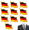 10 Stück Deutschland Anstecker,Deutschland Pin,Deutschland Flaggen Pin,für Kleidung,Kragen