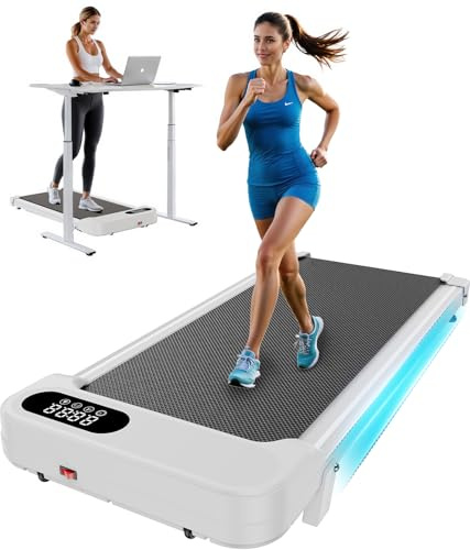 HUANUO Walking Pad, Laufband für Zuhause mit Steigung 5%, 150 kg Gewichtskapazität, 2,5 HP Laufband Schreibtisch für Zuhause und Büro, tragbares Laufbänder mit Fernbedienung & LED-Anzeige, Knieschutz