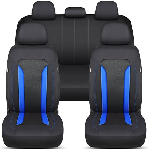 BREMER SITZBEZÜGE Schonbezüge-Komplettset für Mitsubishi Space Star Bj 2012-22 in Schwarz/Blau FT1