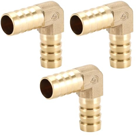3 Pièces 8mm Laiton Raccord Durite Essence Coude à 90 Degrés Raccord de | Spécification précise,Conception barbelée, Les tiges, facile a nettoyer