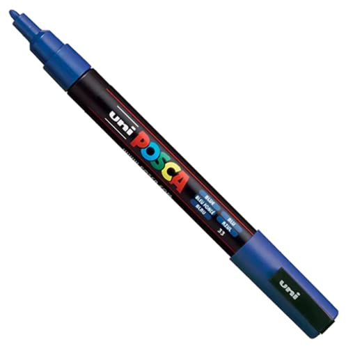 Uni Posca Marker PC-3M Glas Stift fein kugel-tipp 1.3mm blau