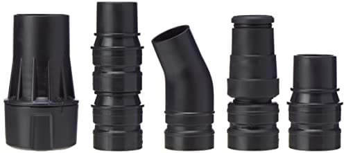 Dewalt Adapter-Set Holz DWV9220 (für Industriesauger, direkte Verbindung mit kompatiblen DEWALT Werkzeugen, verhindert das Verdrehen des Saugschlauches)