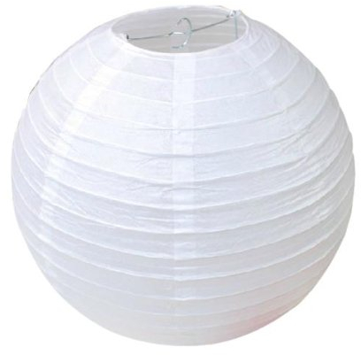 Facilla® Lampion Papierlaterne Lampenschirm Hochtzeit Party Dekoration Ballform 30cm Weiß