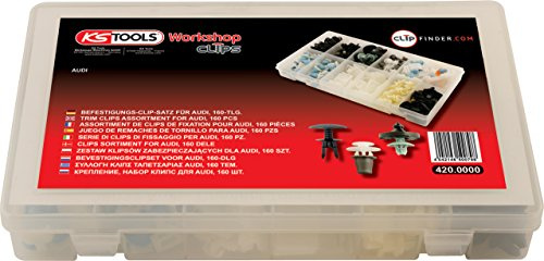 KS Tools 420.0000 Befestigungs-Clip-Satz für Audi, 160-tlg.