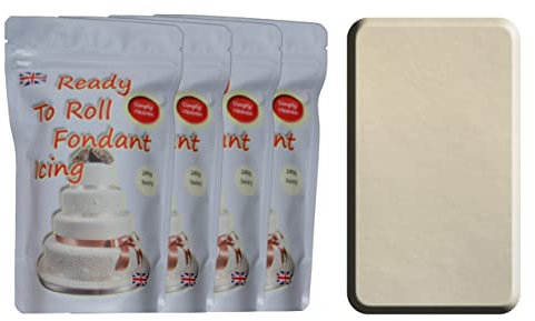 Simply Heaven Regalice ready to roll Fondant Sugarpaste Icing 960g (Gluten free) (Ivory)