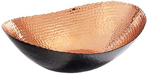 Elegance Ovale Schüssel, 37,5 x 27,9 cm, Schwarz/Kupfer