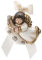 THUN® - Angelo da Parete con Mandolino - Formella con Fiocco Bianco - Ceramica - Linea I Classici