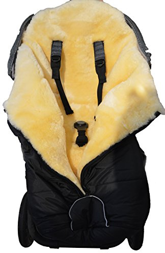 Lammfell Kinderwagensack/Fußsack/hochwertige Einlage für Buggy Sportaufsatz Kinderwagen/wärmend im Winter/medizinisch