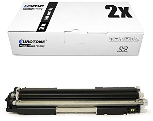 2X Eurotone kompatibler Toner für HP Laserjet Pro 100 Color MFP M 175 wie CE310A 126A Black