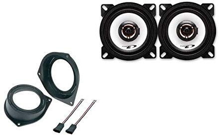 Kit 2 Casse Coassiali 1025 1025s Per Fiat Grande Punto Grande Qualità Con Adattatori e Supporti Predisposizione Posteriore Coassiali Connettori