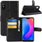 HualuBro Cover Xiaomi Mi A2 Lite, Flip Cover a Libro in PU Pelle Antiurto Portafoglio Leather Case Custodia per Xiaomi Mi A2 Lite Cover (Nero)