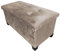 HomeHarmony® Velvet Folding Storage Ottoman Bench Cube Footrest with Legs/Feet Quick and easy to Assemble (Mink, Large)