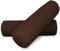 Happers Nackenrolle 2er-Pack 50x15cm aus Kunstleder Braun. Nackenkissen zur Linderung von Haltungsschmerzen oder zum Schlafen