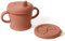 haakaa Silikon-Trinkbecher, Schnabeltasse für Kleinkinder, 2-in-1, 100 % lebensmittelecht, BPA-frei, Trainingsbecher für Babys ab 6 Monaten, 237 ml, Rostfarben