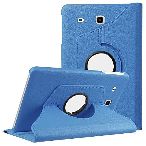 QiuKui Tab Custodie per Samsung Galaxy Tab A A6 7.0 2016 SM-T280 T285, 360 Rotation Case 360 Smart PU Cover in Pelle per Samsung T280 T285 (Colore : Blue)