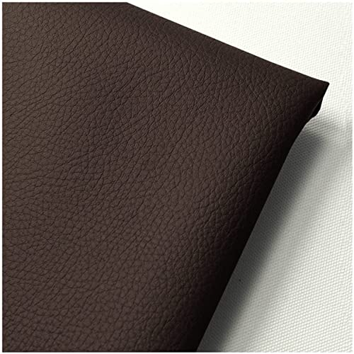 NIANTONG 160cm Breiter Kunstleder-Polsterstoff Meterware Litchi Texture Wasserdichtes Vinyl-Kunstleder für Autositze, Sofastuhlmöbel, Basteln(Color: Braun)