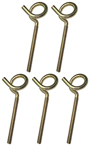 AERZETIX - C48262 - Satz mit 5 deckenaufhängung haken mit metrischem gewinde M8x125mm - metrischer sicherheitshaken - schwenkhaken - aus gelb verzinktem stahl