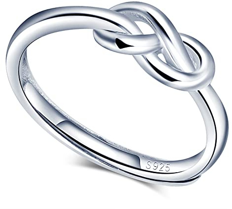 MICGIGI Damen 925er Sterling Silber Offener Ring Unendliches Symbol Verstellbarer Ring