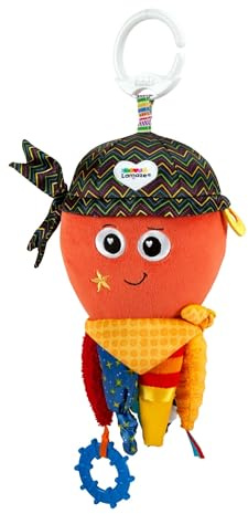 Bizak Lamaze, Mi Pulpito Miguel, Juguete Sensorial Bebé, Adorable Pulpito de Colores y Varias Texturas, Incluye Anilla Clip para Morder