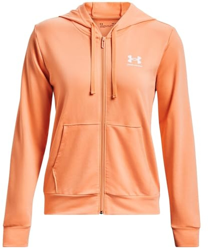Under Armour Womens Fleece Tops 1369853-868, MD - Felpa con Cappuccio da Donna, Colore: Arancione