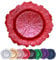 DaCakeWS Red Reef Charger Plates 13inch, Set 10PCS Plastic Floral Charger Plates Wedding for Dinner,Wedding,Party,Event,Decoration(Reef Red 10)
